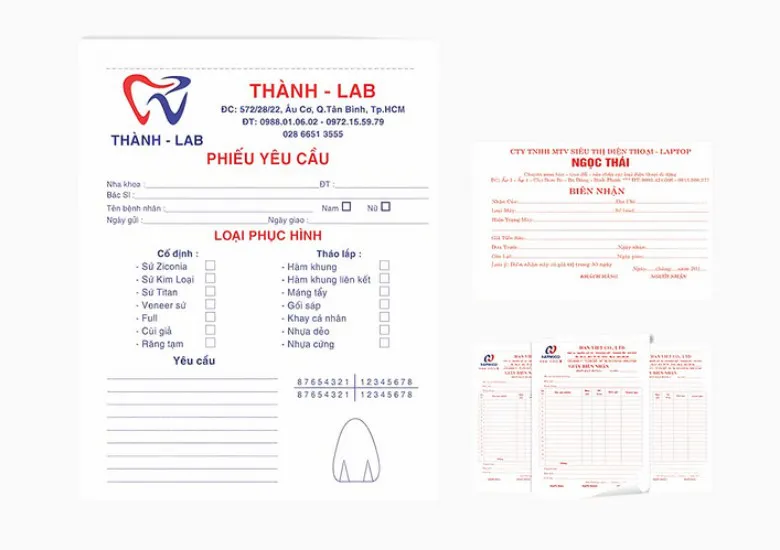 In Biên Nhận tại thành phố Hồ Chí Minh